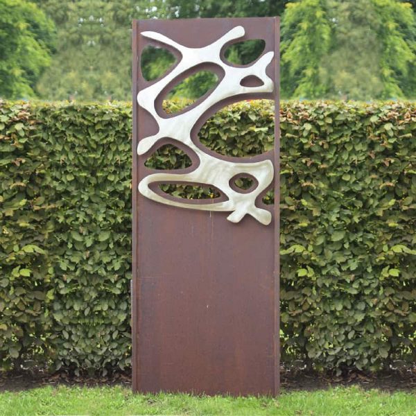 Gartenwand Sichtschutz Wand Blatter Stahl Rost 75x195 Cm Sicht Larmschutzwande Fur Den Garten