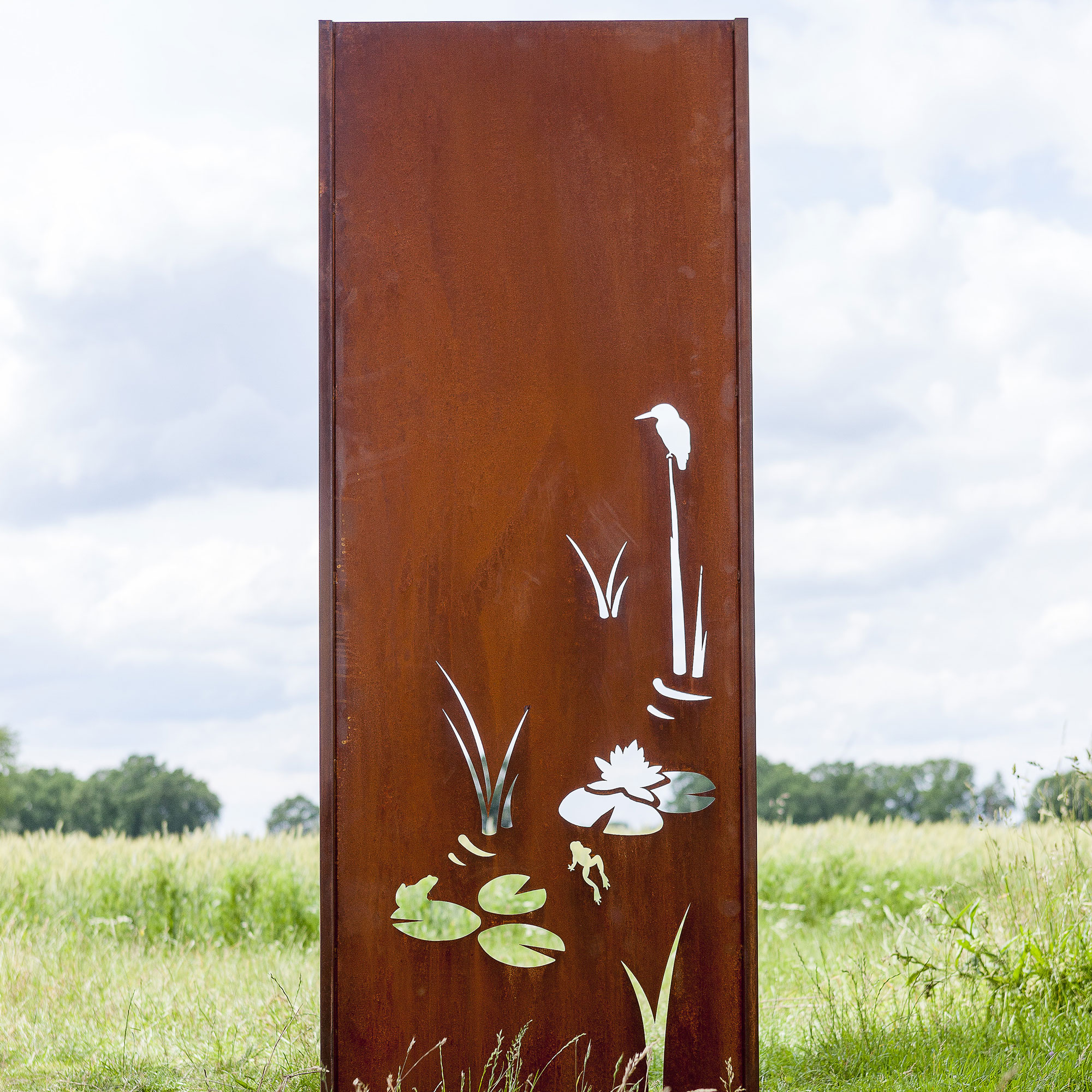 Gartenwand Teich2<br>75×195 cm