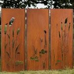 Sichtschutz Gartenwand Triptychon 225x195 cm